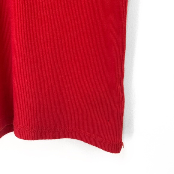 Vintage Ralph Lauren Ribbed Red Top w/ Bow Detail - Picture 6 of 6
